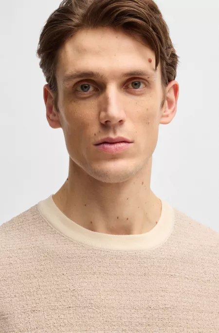 Relaxed-fit jacquard-knit T-shirt