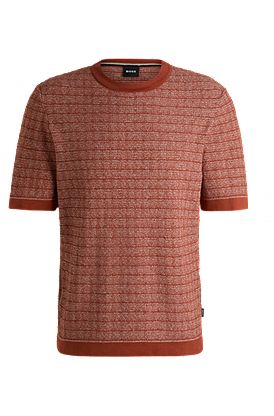 Relaxed-fit jacquard-knit T-shirt