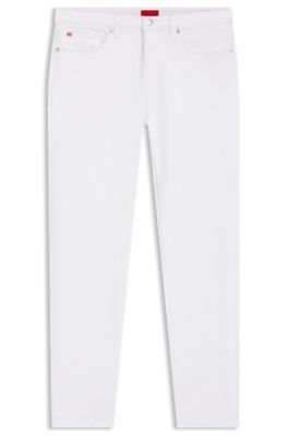 Extra-slim-fit jeans in white stretch denim, White