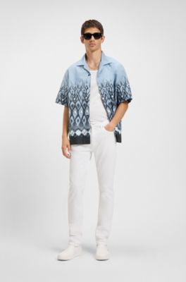 Extra-slim-fit jeans in white stretch denim, White