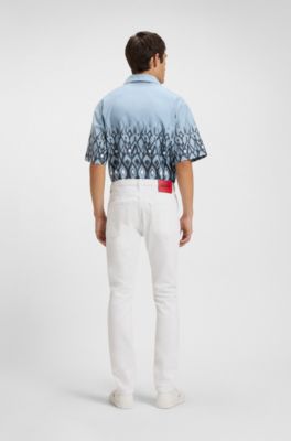 Extra-slim-fit jeans in white stretch denim, White