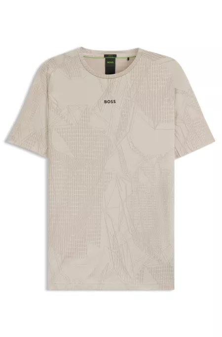 Active jacquard-pattern T-shirt with moisture management