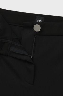 Regular-fit trousers in Punto Milano jersey, Black