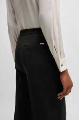 푼토 밀라노 저지 레귤러 핏 팬츠, 블랙