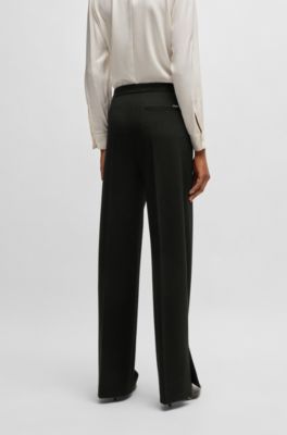 푼토 밀라노 저지 레귤러 핏 팬츠, 블랙