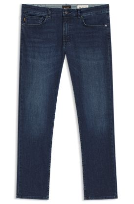 Delaware slim-fit jeans in dark-blue denim