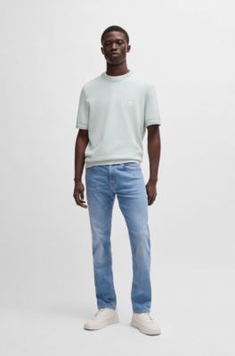 Delaware slim-fit jeans in blue soft-motion denim, Light Blue