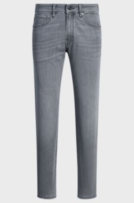 Maine regular-fit jeans in grey soft-motion denim, Grey