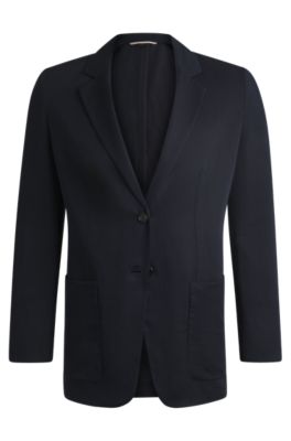 040806 HUGO BOSS Marzotto 2B スーツ 50 BOSS - Regular-fit suit jacket in stretch virgin wool - Black
