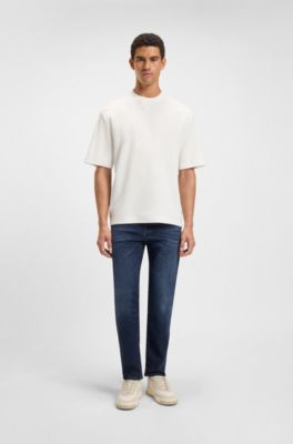 Maine regular-fit jeans in blue comfort-stretch denim, Dark Blue