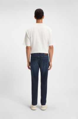 Maine regular-fit jeans in blue comfort-stretch denim, Dark Blue
