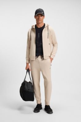 Interlock-cotton T-shirt with circle artwork, Black