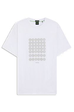 Interlock-cotton T-shirt with circle artwork