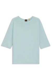 Seamless sweater in a structured knit, Light Blue