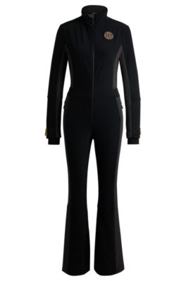 Waterafstotend skipak van BOSS met ritsen onderaan de pijpen, Zwart