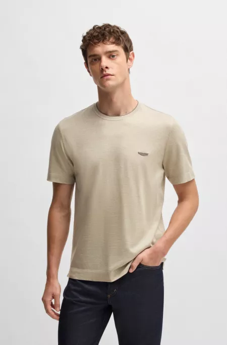 BOSS x ASTON MARTIN T-shirt in cotton, linen and silk