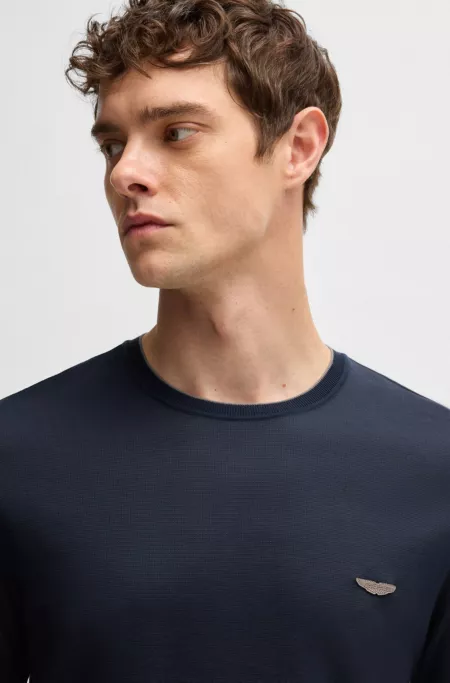 BOSS x ASTON MARTIN T-shirt in cotton, linen and silk