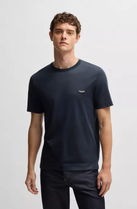 BOSS x ASTON MARTIN T-shirt in cotton, linen and silk