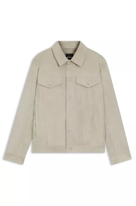Regular-fit jacket in nappalan suede