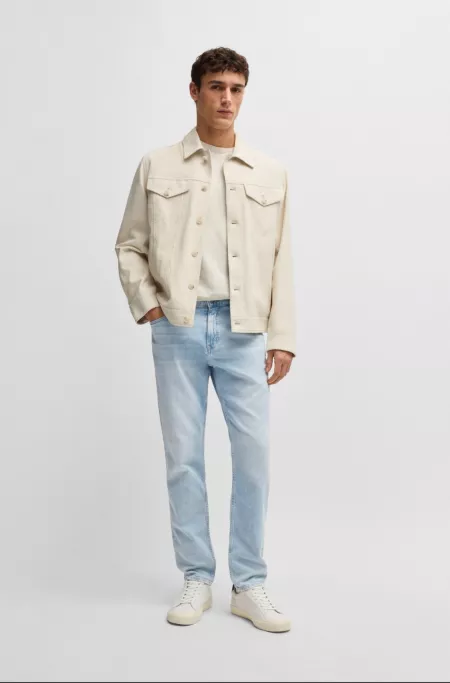Regular-fit jacket in suede