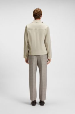 Regular-fit jacket in nappalan suede, Natural