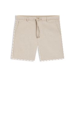 Regular-fit shorts in a linen blend with drawcord