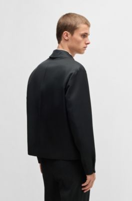 HUGO - HUGO FORWARD jacket in wool-blend twill - Black