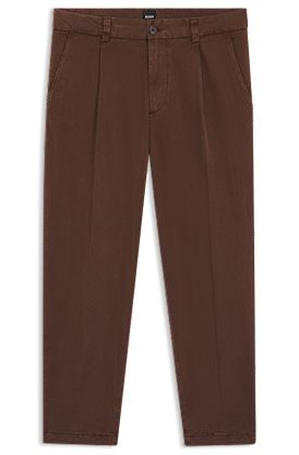 Tapered-fit trousers in stretch twill