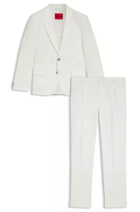 Slim-fit suit in seersucker