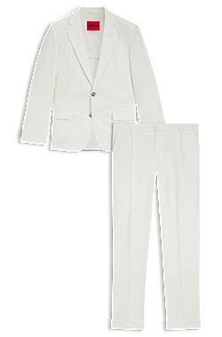 Slim-fit suit in seersucker
