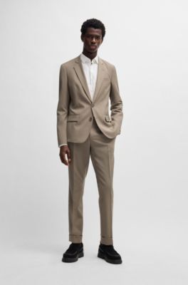 BOSS ブラウン ウール スーツサイズ48 ベージュ