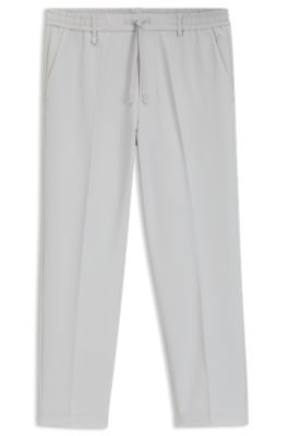 Tapered-fit trousers with water-repellent finish, Light Grey