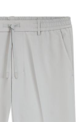 Tapered-fit trousers with water-repellent finish, Light Grey