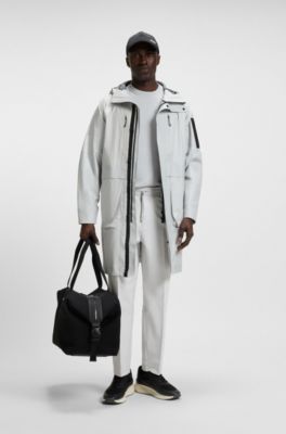 Tapered-fit trousers with water-repellent finish, Light Grey