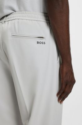 Tapered-fit trousers with water-repellent finish, Light Grey