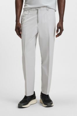 Tapered-fit trousers with water-repellent finish, Light Grey