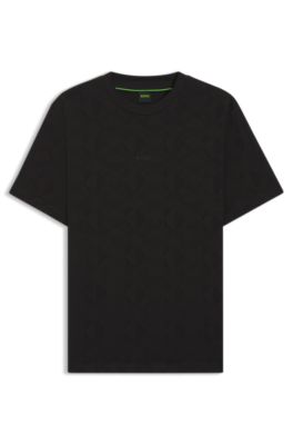 BOSS - Relaxed-fit T-shirt in cotton with circle jacquard