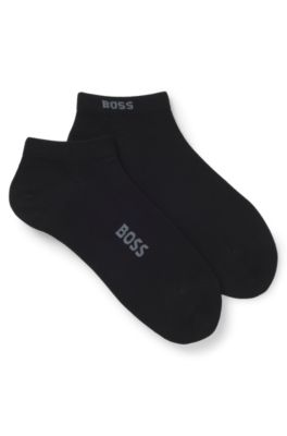 Two-pack of ankle socks in a bamboo blend, Black