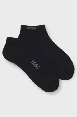 Two-pack of ankle socks in a bamboo blend, Black