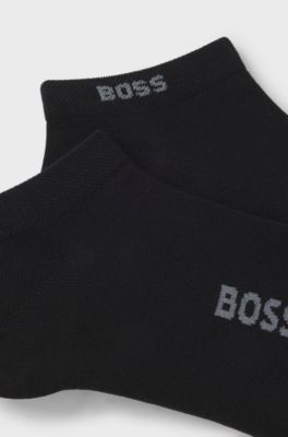 Two-pack of ankle socks in a bamboo blend, Black