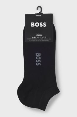 Two-pack of ankle socks in a bamboo blend, Black