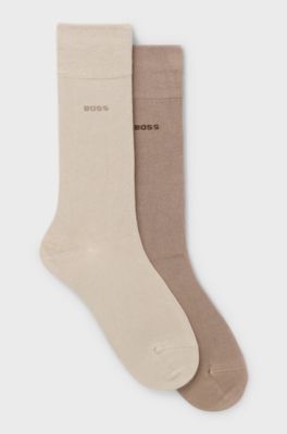 Two-pack of regular-length bamboo-blend socks, Light Brown