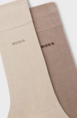 Two-pack of regular-length bamboo-blend socks, Light Brown