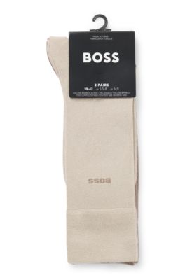 Two-pack of regular-length bamboo-blend socks, Light Brown