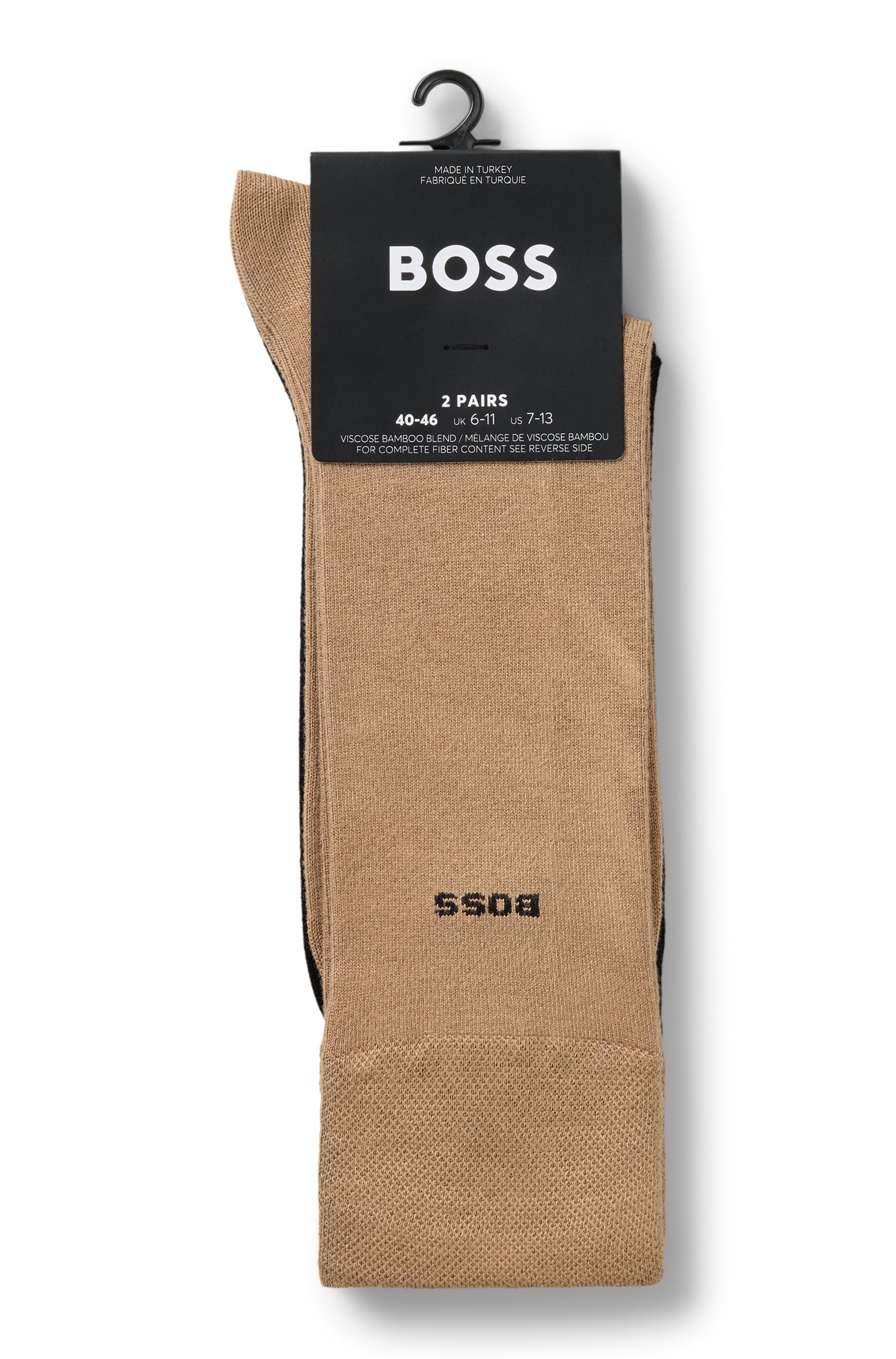 Boss 2-pack bamboo-blend regular-length socks strumpor herr – bild 2