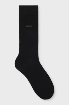 Regular-length socks in a bamboo-viscose blend, Black