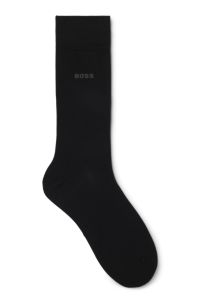 Regular-length socks in a bamboo-viscose blend, Black
