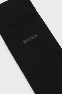 Regular-length socks in a bamboo-viscose blend, Black