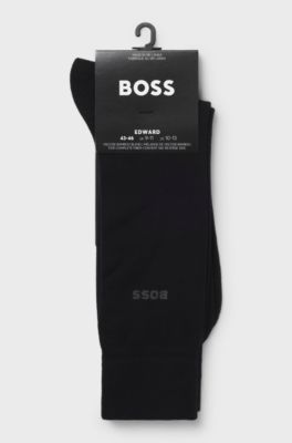 Regular-length socks in a bamboo-viscose blend, Black