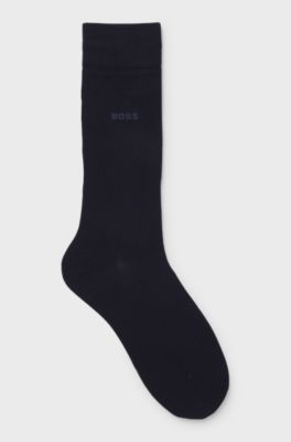 Chaussettes mi-mollet en m&eacute;lange de viscose et de bambou, Bleu fonc&eacute;